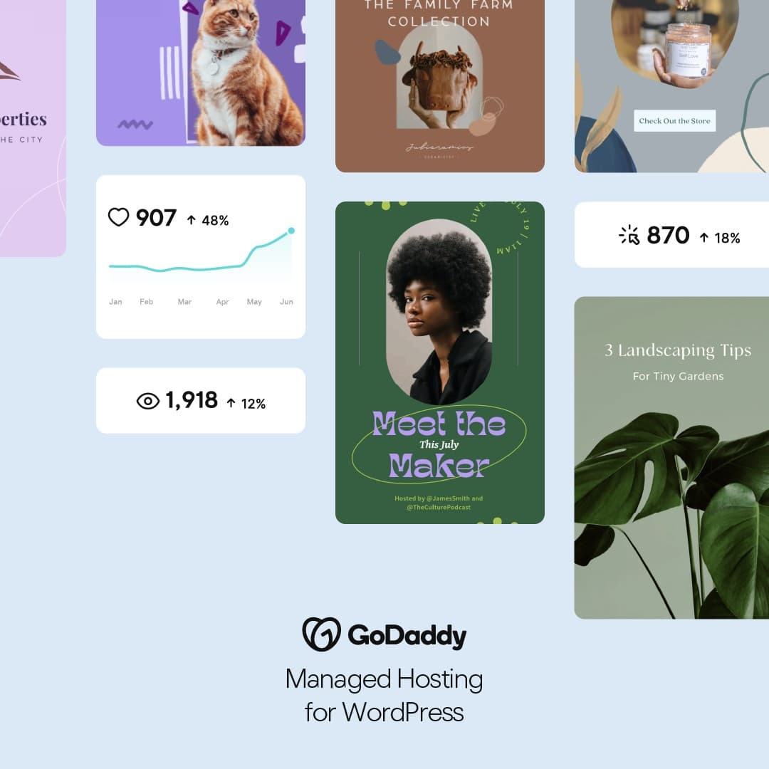 GoDaddy · Collage ad
