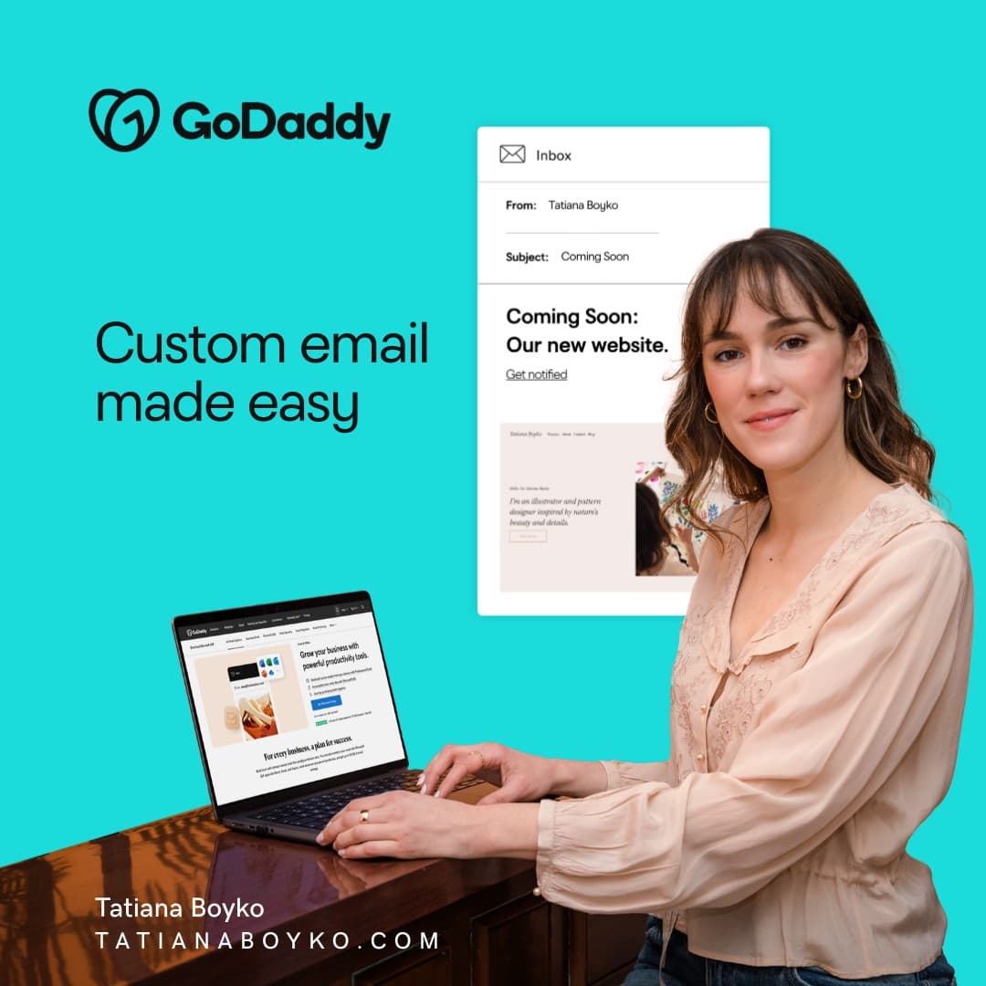 GoDaddy · Email Mockup ad