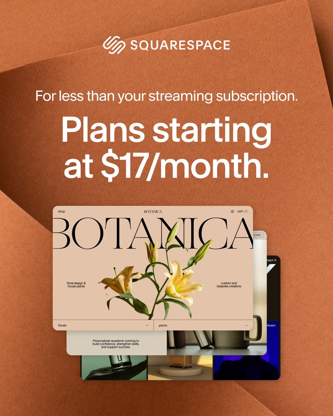 Squarespace · Offer-First Banner ad