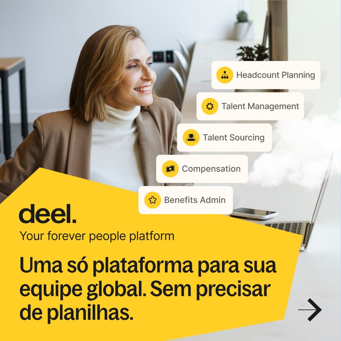 Deel · Feature Benefit Pointout ad