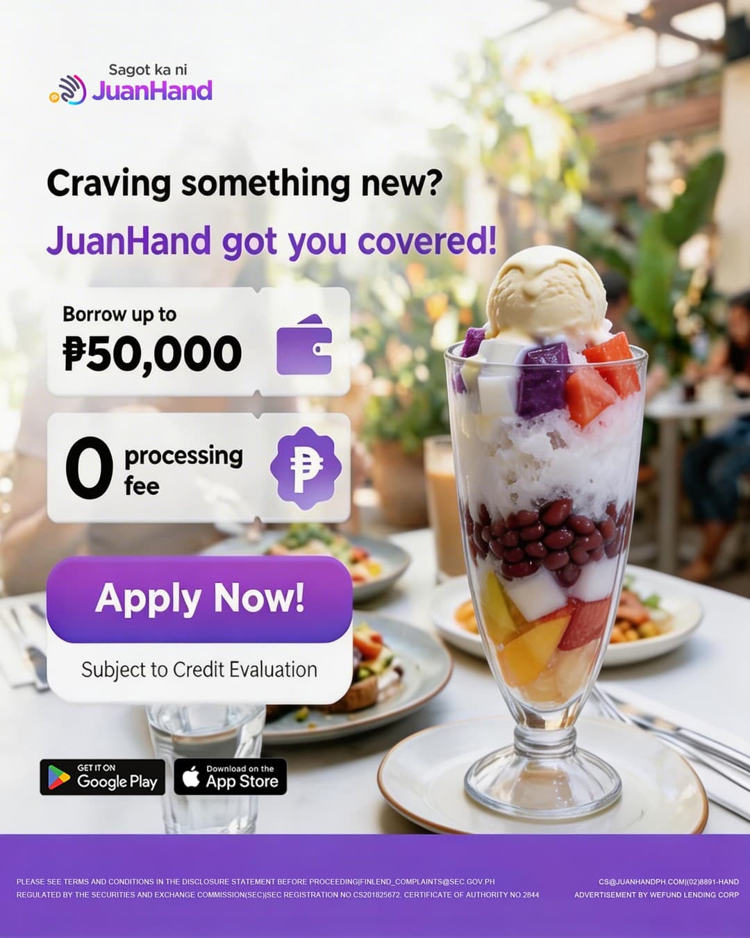 JuanHand · Offer-First Banner ad