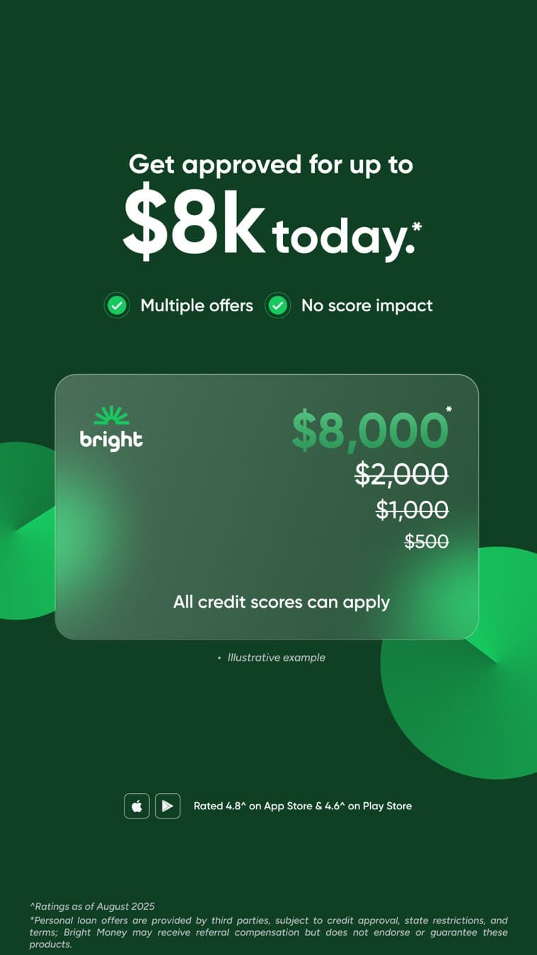 Bright Money · Offer-First Banner ad