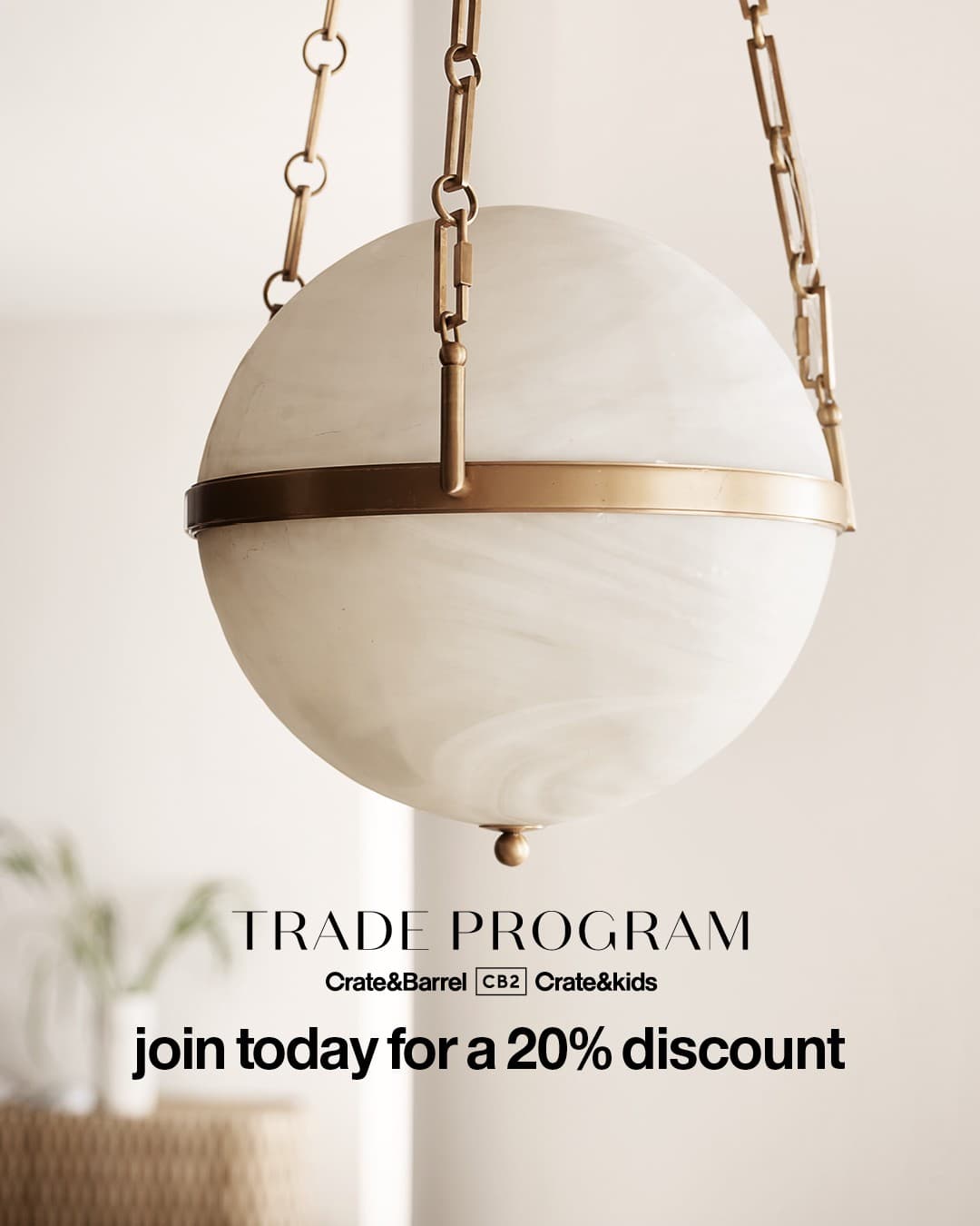 Crate and Barrel · Offer-First Banner ad