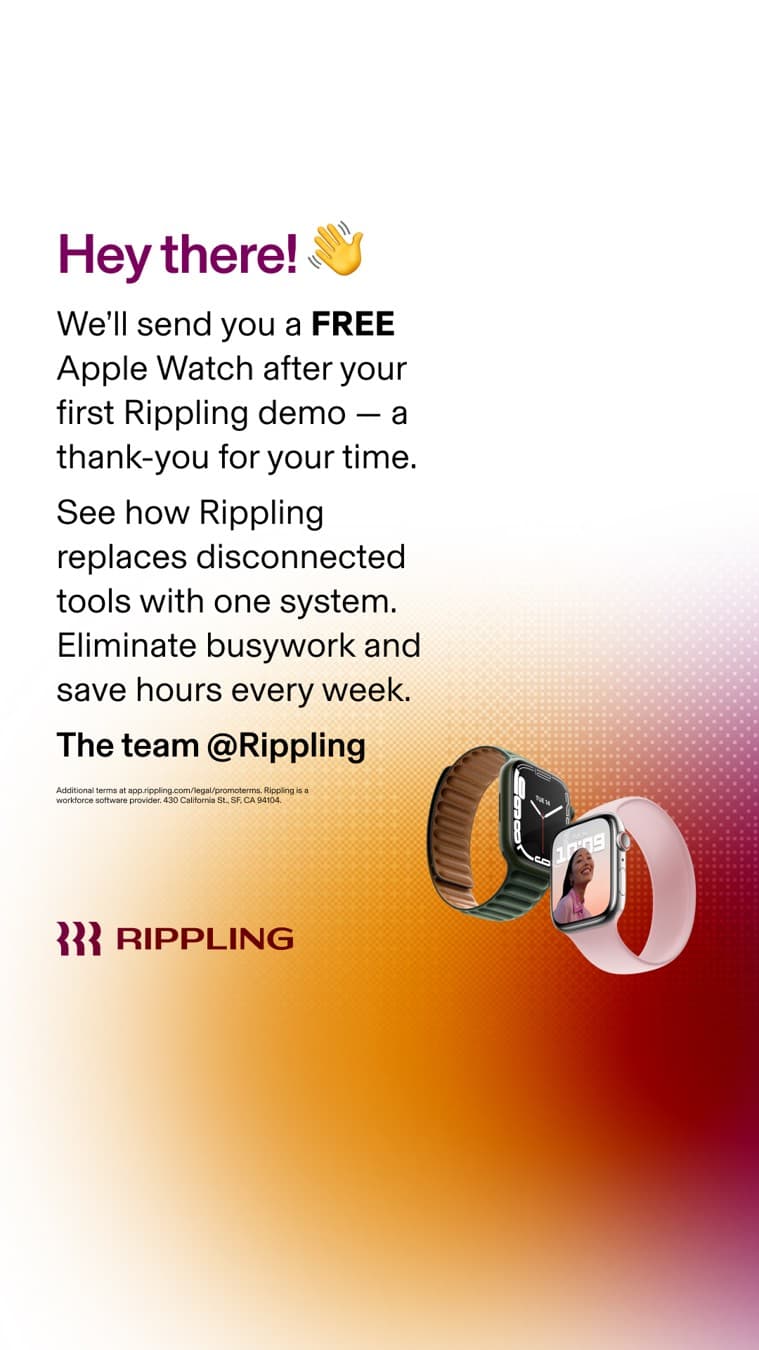 Rippling · Offer-First Banner ad