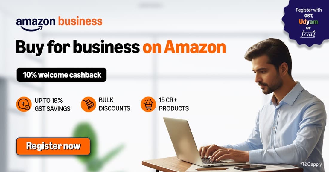 Amazon Business India · Offer-First Banner ad