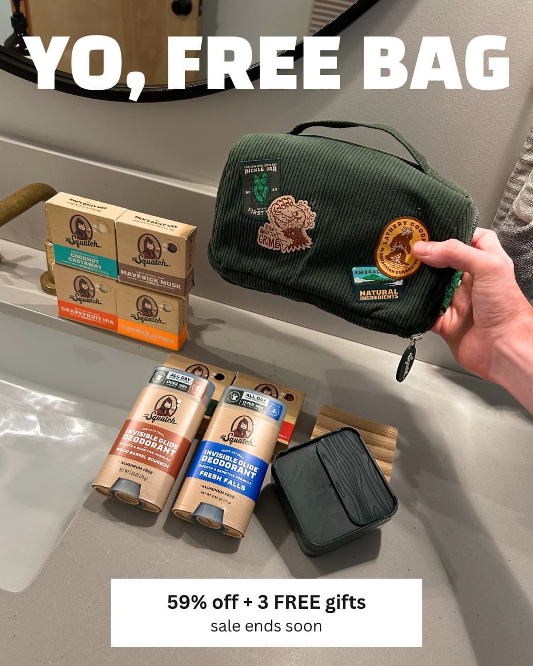 Dr. Squatch · Offer-First Banner ad