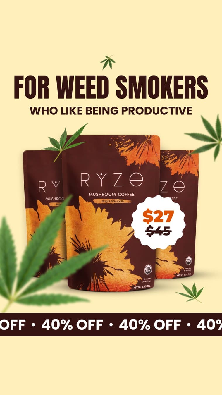 RYZE Superfoods · Offer-First Banner ad