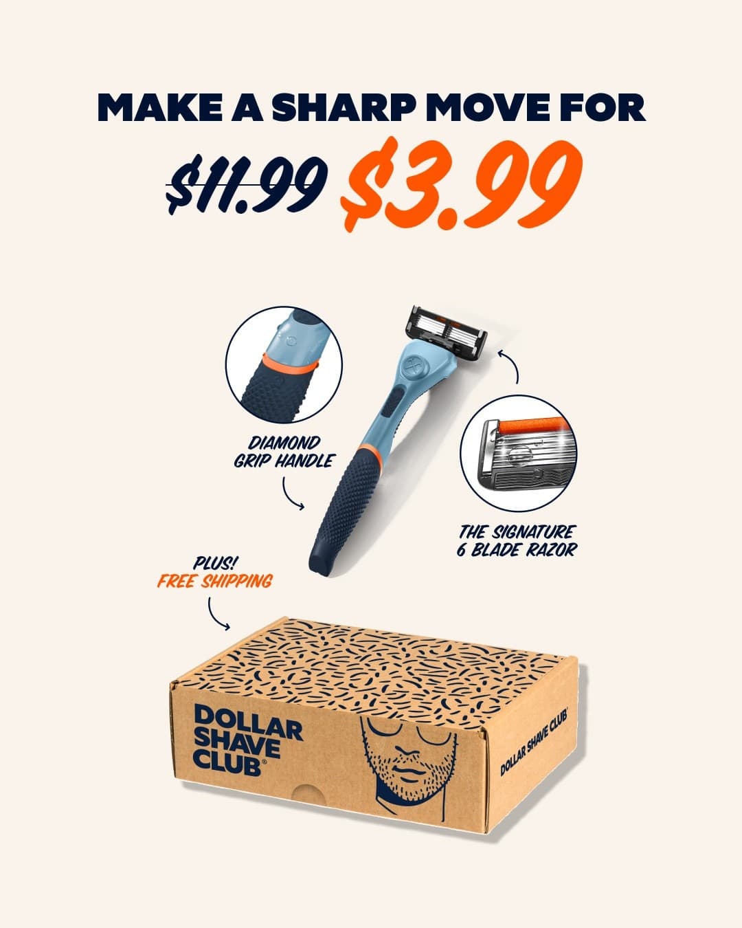 Dollar Shave Club · Offer-First Banner ad
