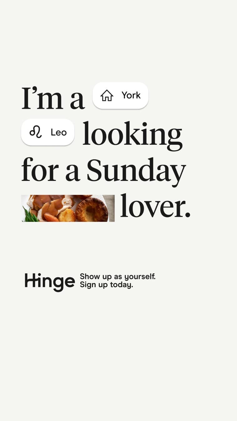 Hinge · Social Media Mockup ad