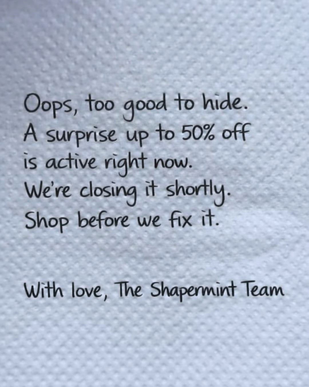 Shapermint · Letter ad