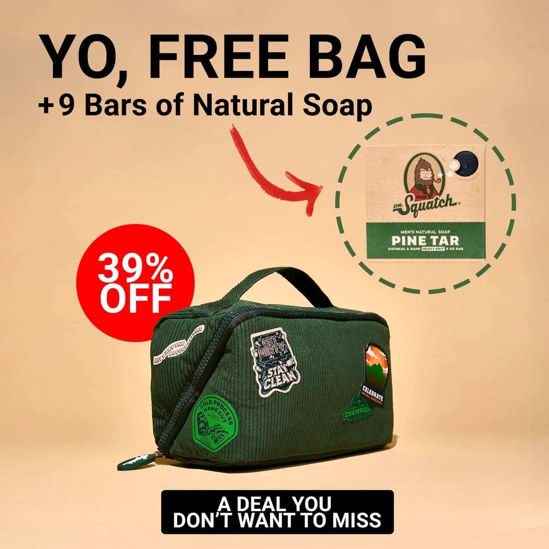 Dr. Squatch · Offer-First Banner ad