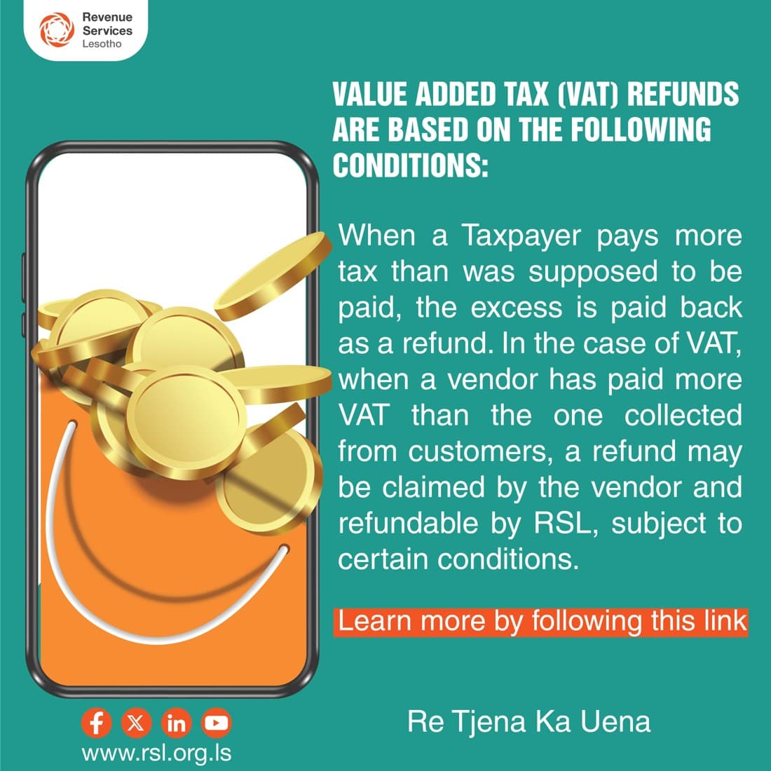 Revenue Services Lesotho · Social Media Mockup ad