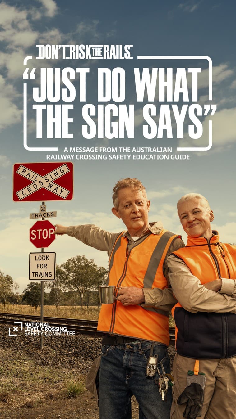 Don't Risk the Rails · Sign ad