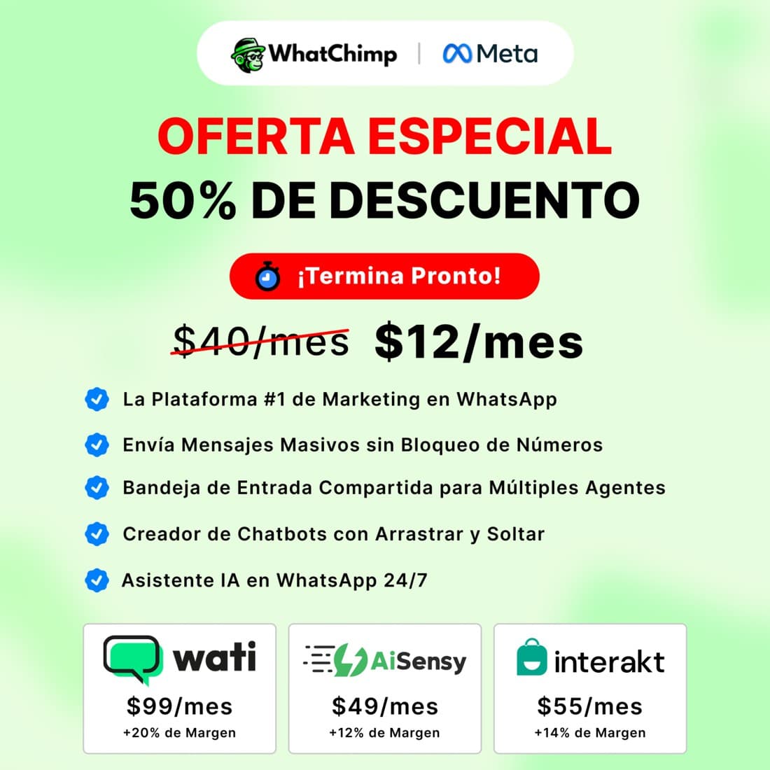 WhatChimp · Offer-First Banner ad