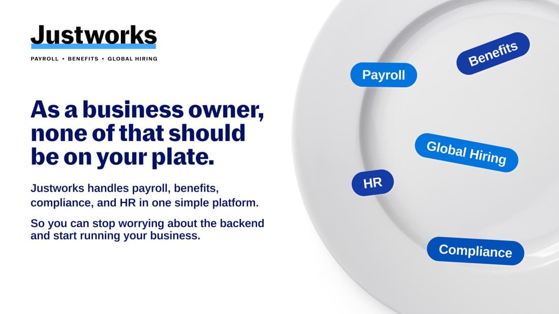Justworks · Flatlay ad