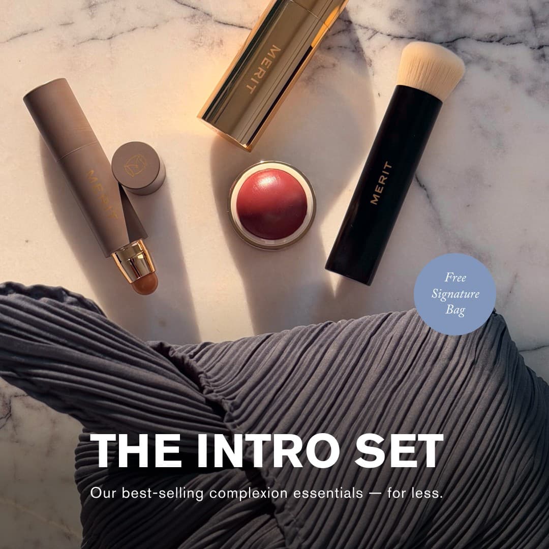 MERIT · Flatlay ad