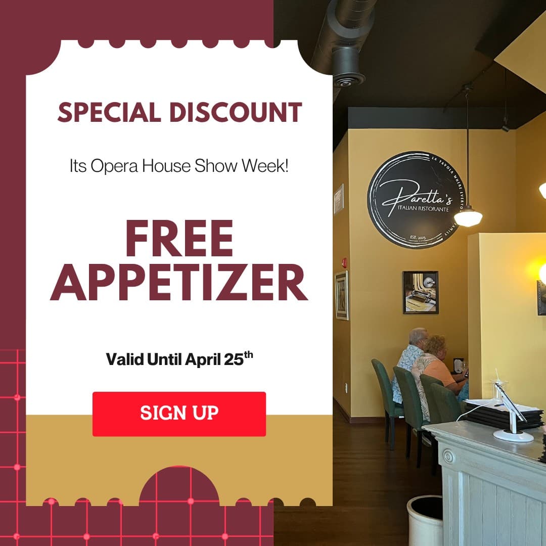 Paretta's Italian Ristorante · Offer-First Banner ad