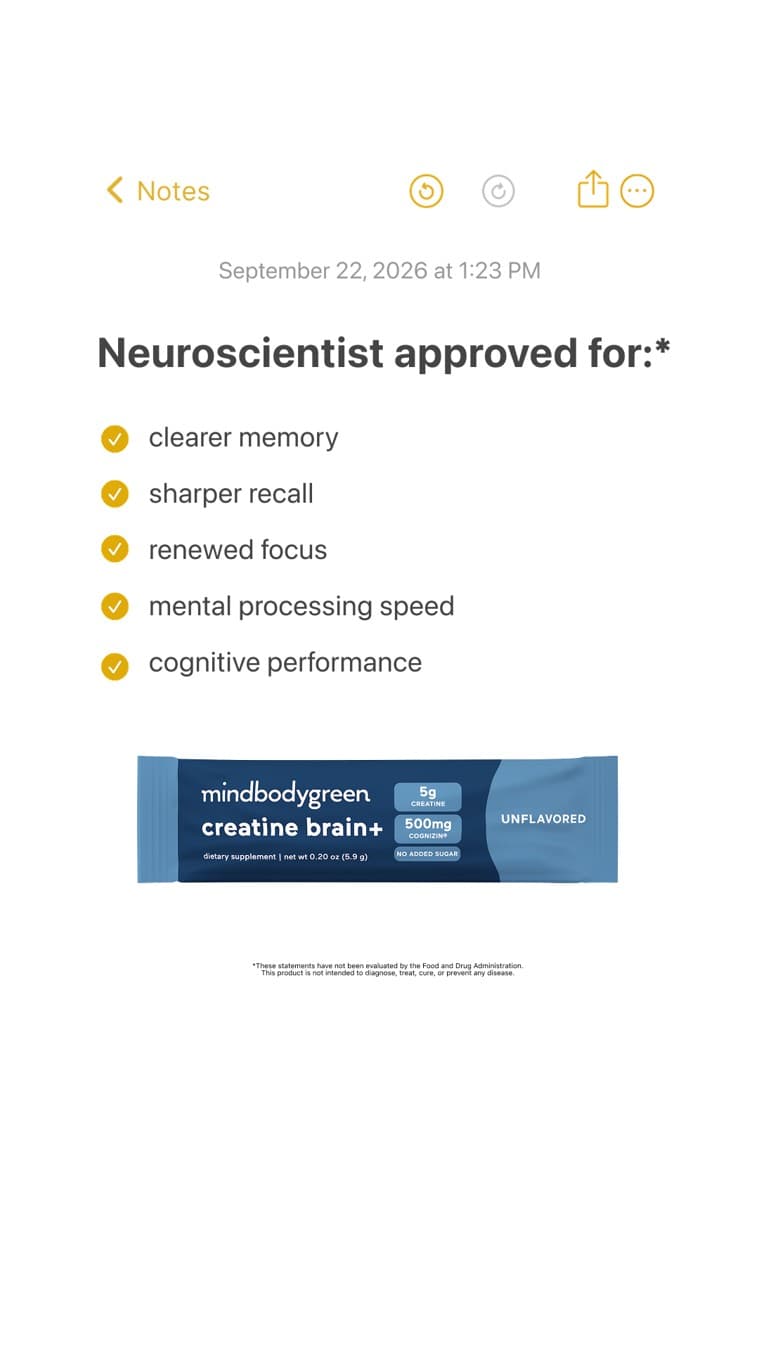mindbodygreen · Notes App ad