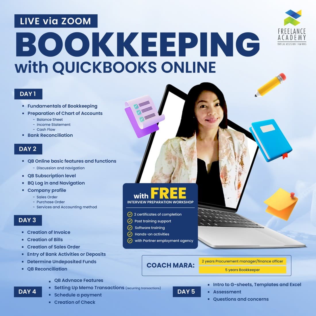 Freelance Academy - Virtual Assistant Training · Listicle ad