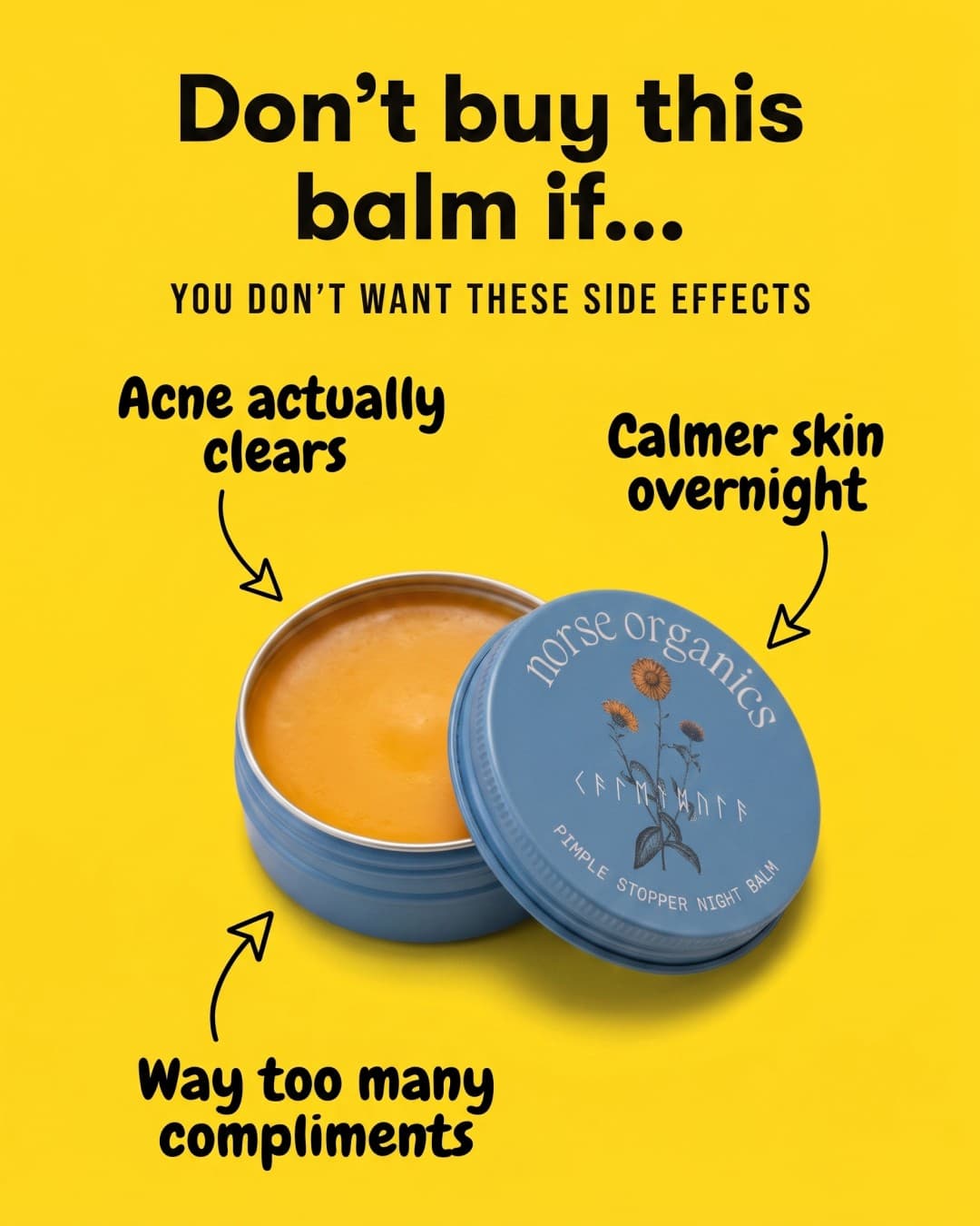 Norse Organics · Feature Benefit Pointout ad