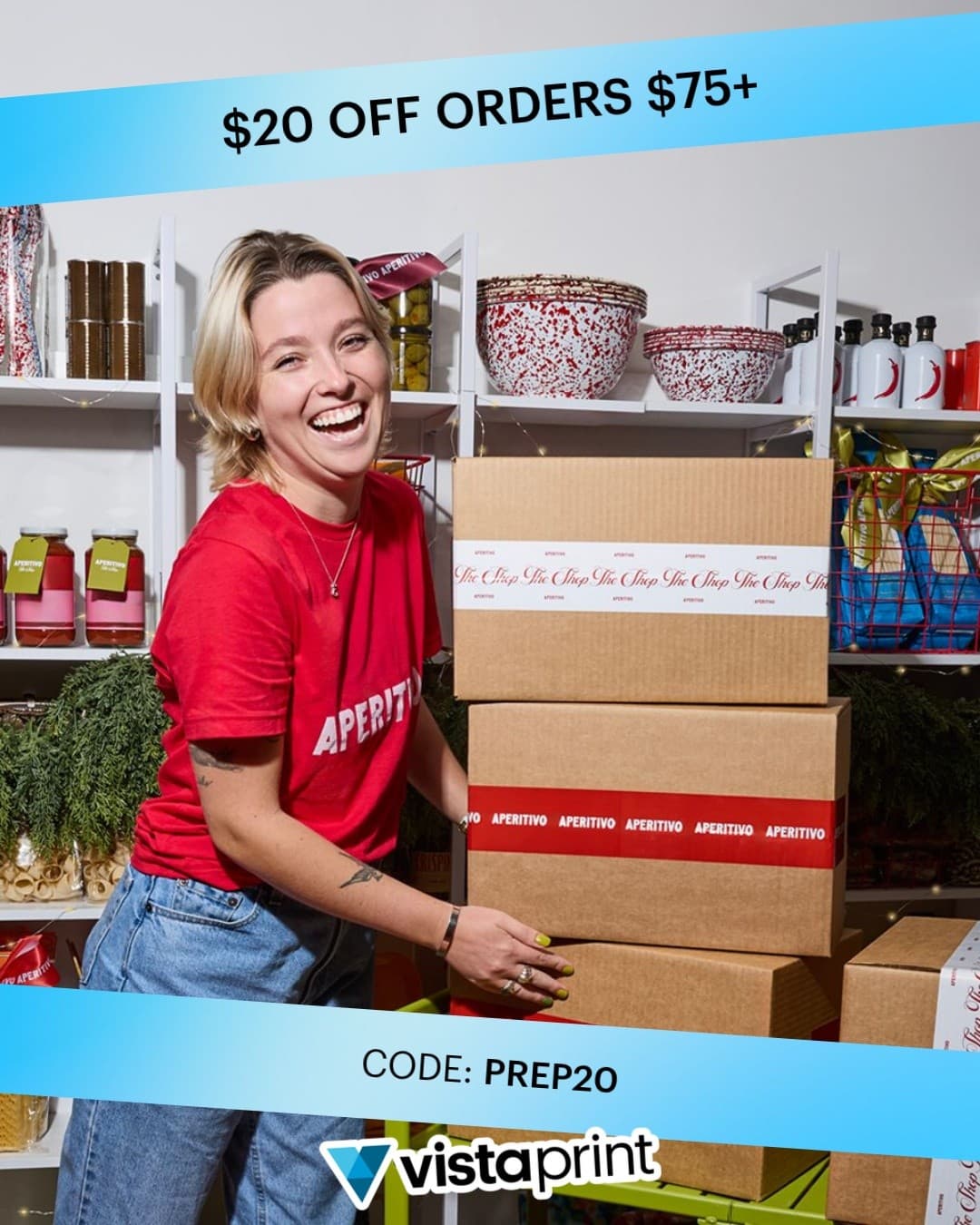 VistaPrint · Offer-First Banner ad