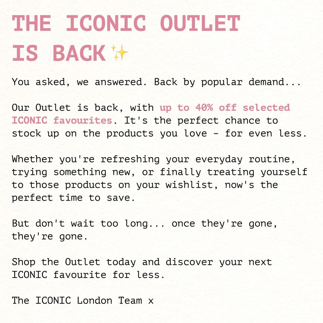 Iconic London · Offer-First Banner ad