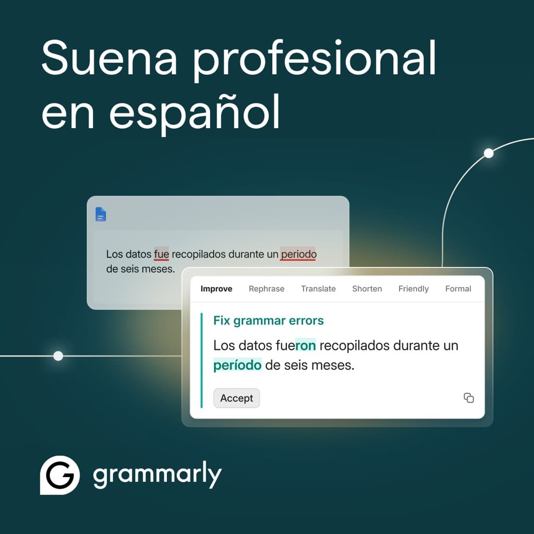 Grammarly · Before and After ad