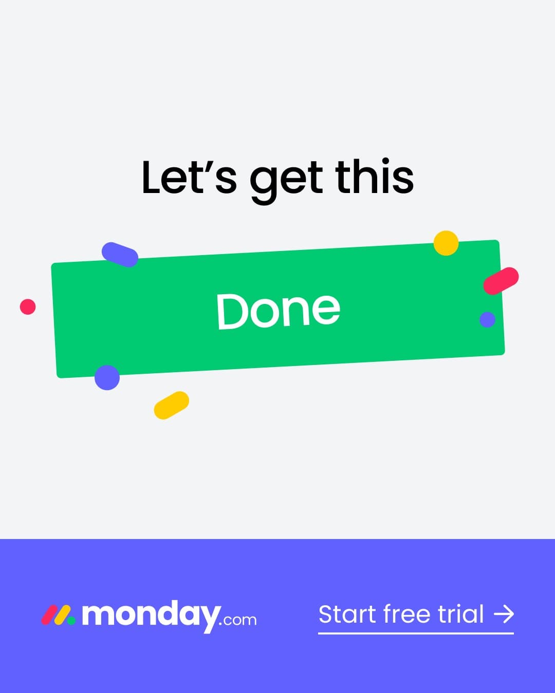 monday.com · Text-led Statement ad