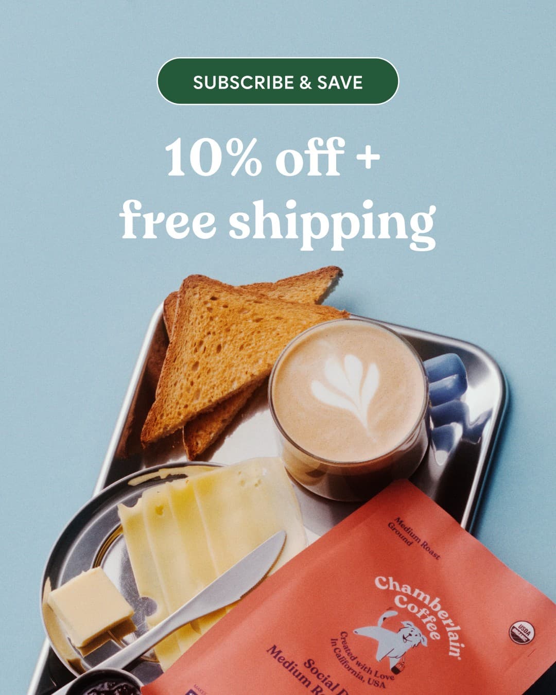 Chamberlain Coffee · Offer-First Banner ad