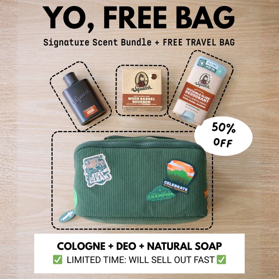 Dr. Squatch · Offer-First Banner ad