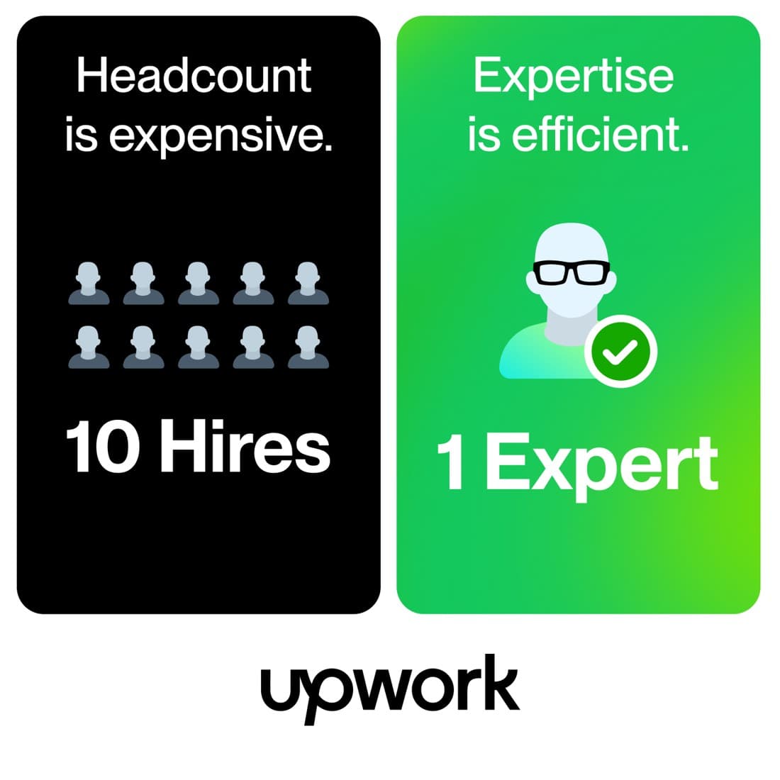 Upwork · Us vs. Them ad