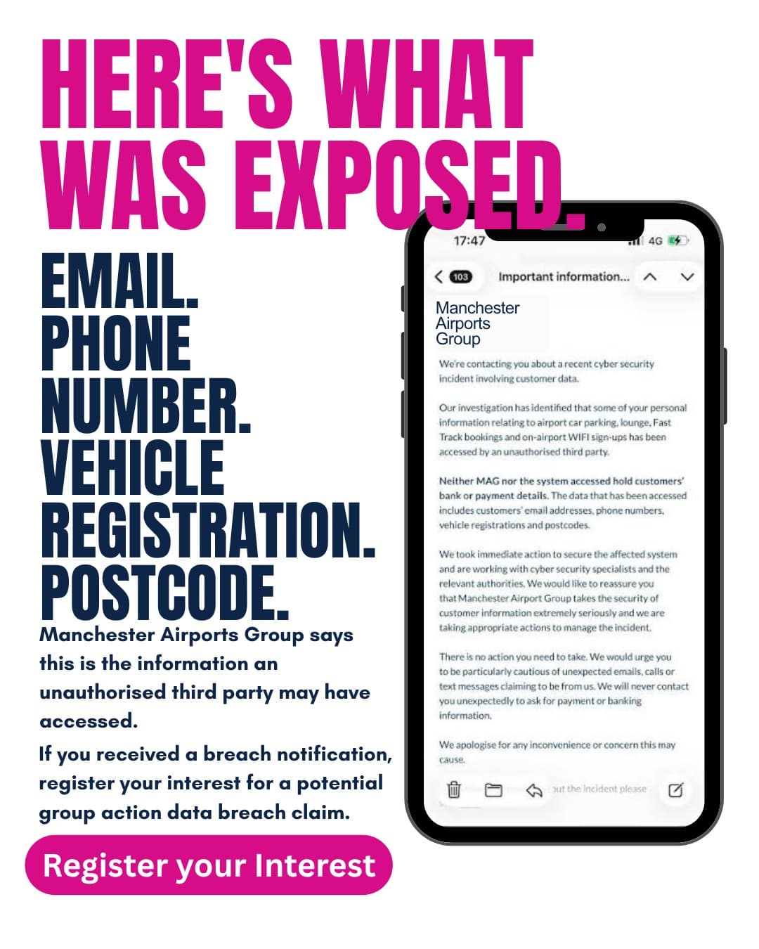Pocket Claim · Email Mockup ad