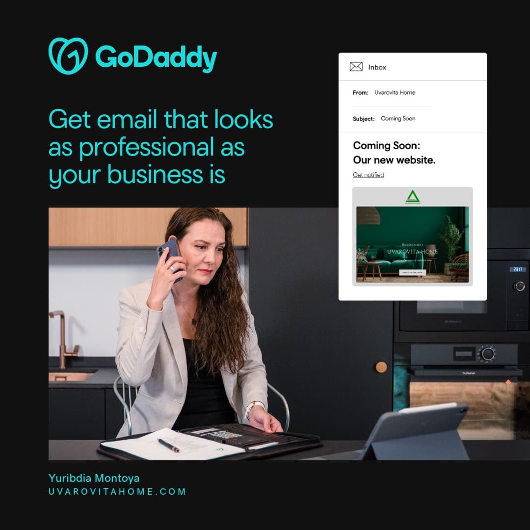 GoDaddy · Email Mockup ad