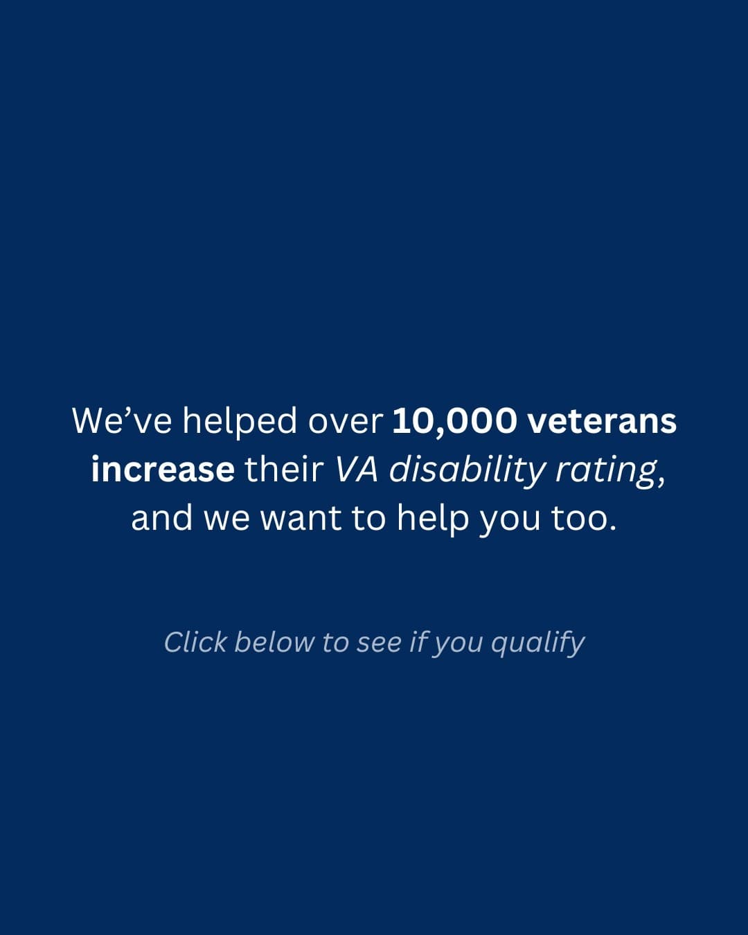 Vetclaims.ai · Statistic ad