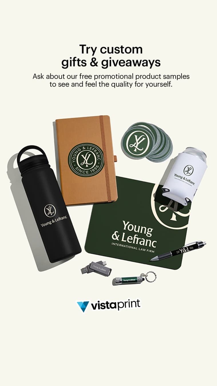VistaPrint · Flatlay ad