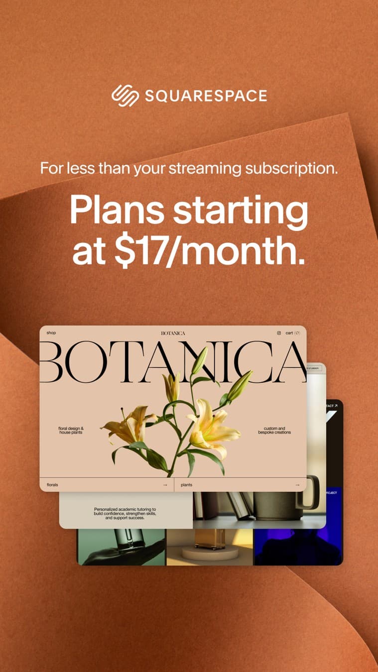Squarespace · Offer-First Banner ad