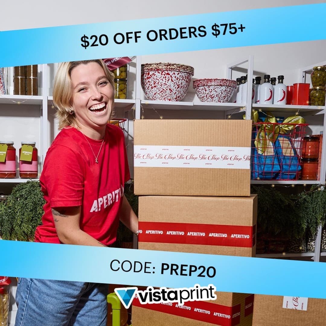VistaPrint · Offer-First Banner ad