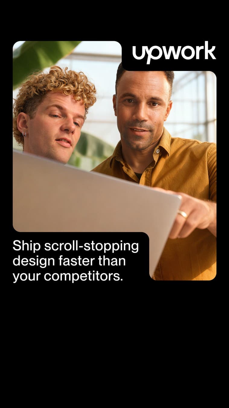 Upwork · Lifestyle Image ad