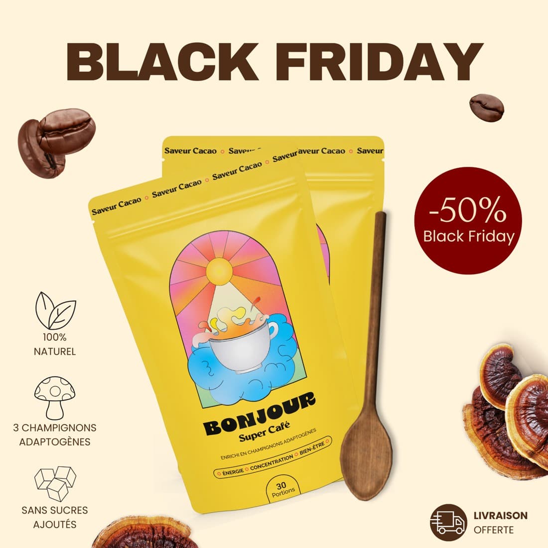 Bonjour · Offer-First Banner ad
