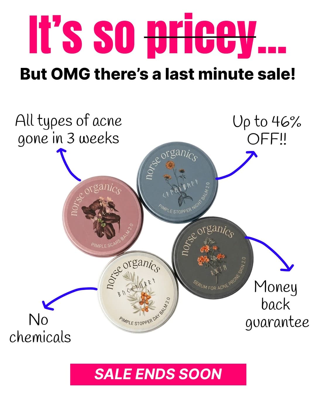 Norse Organics · Feature Benefit Pointout ad