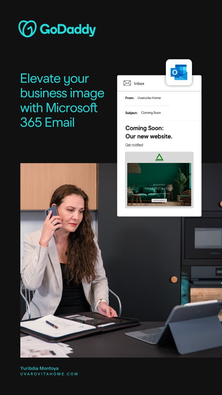 GoDaddy · Email Mockup ad