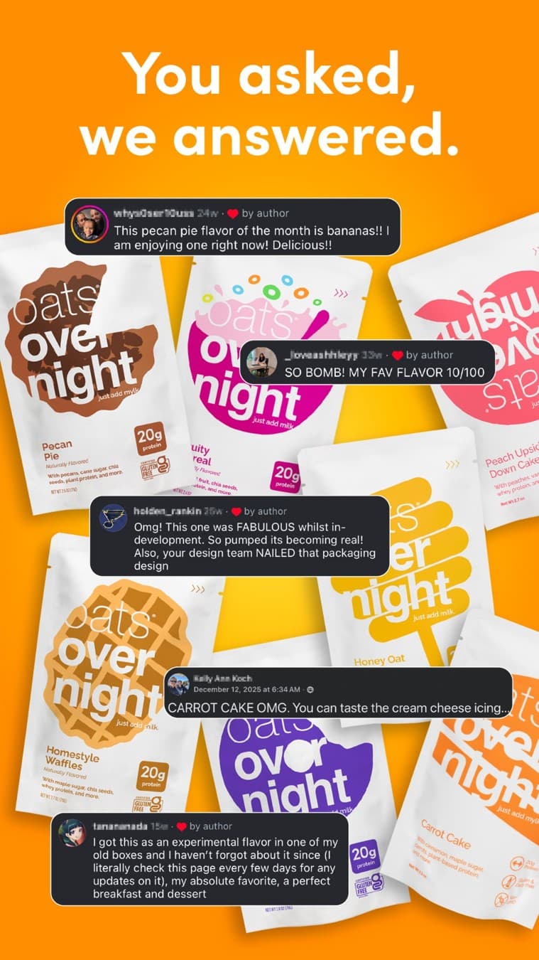 Oats Overnight · Social Proof Mashup ad