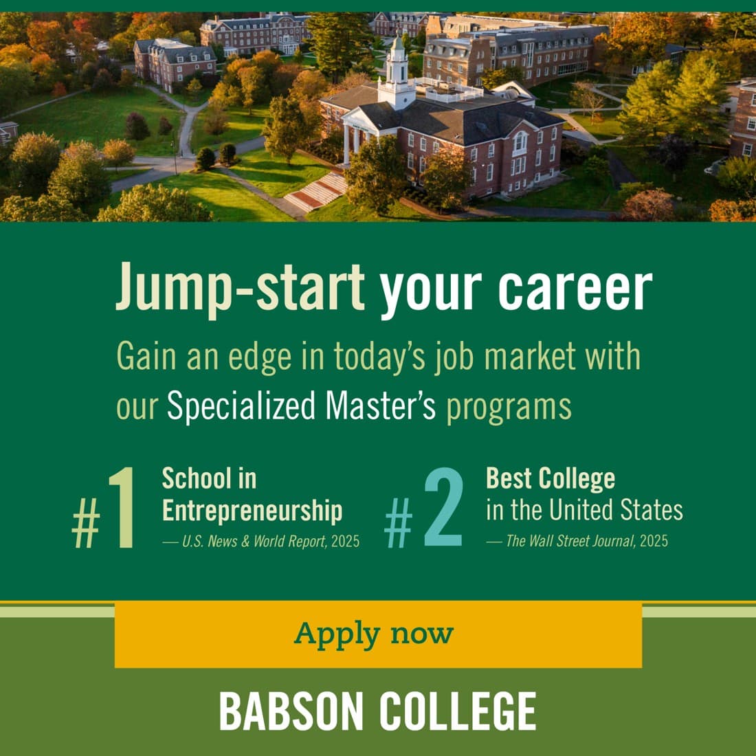 Babson College · Press ad