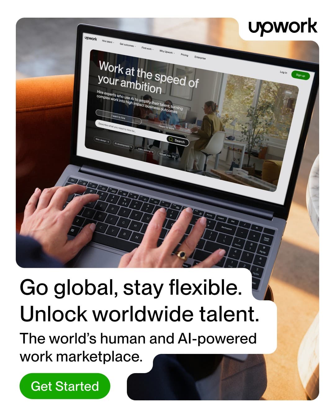 Upwork · Lifestyle Image ad