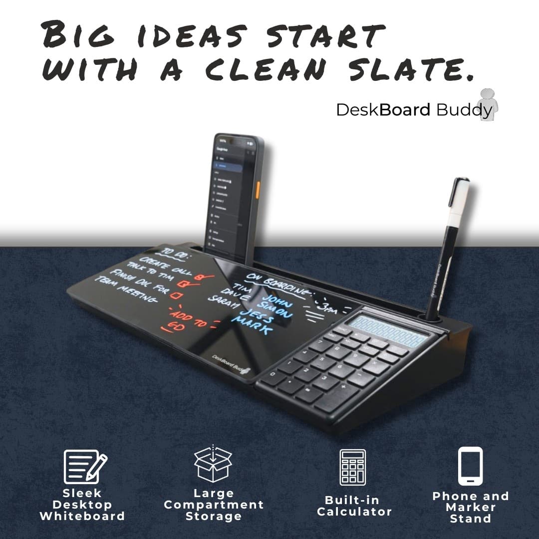 DeskBoard Buddy · Feature Benefit Pointout ad