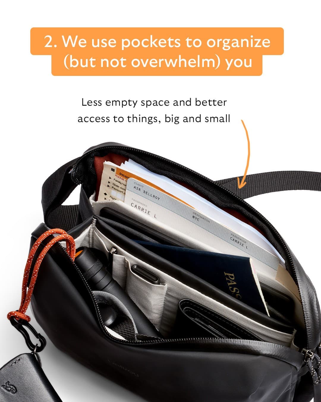 Bellroy · Feature Benefit Pointout ad