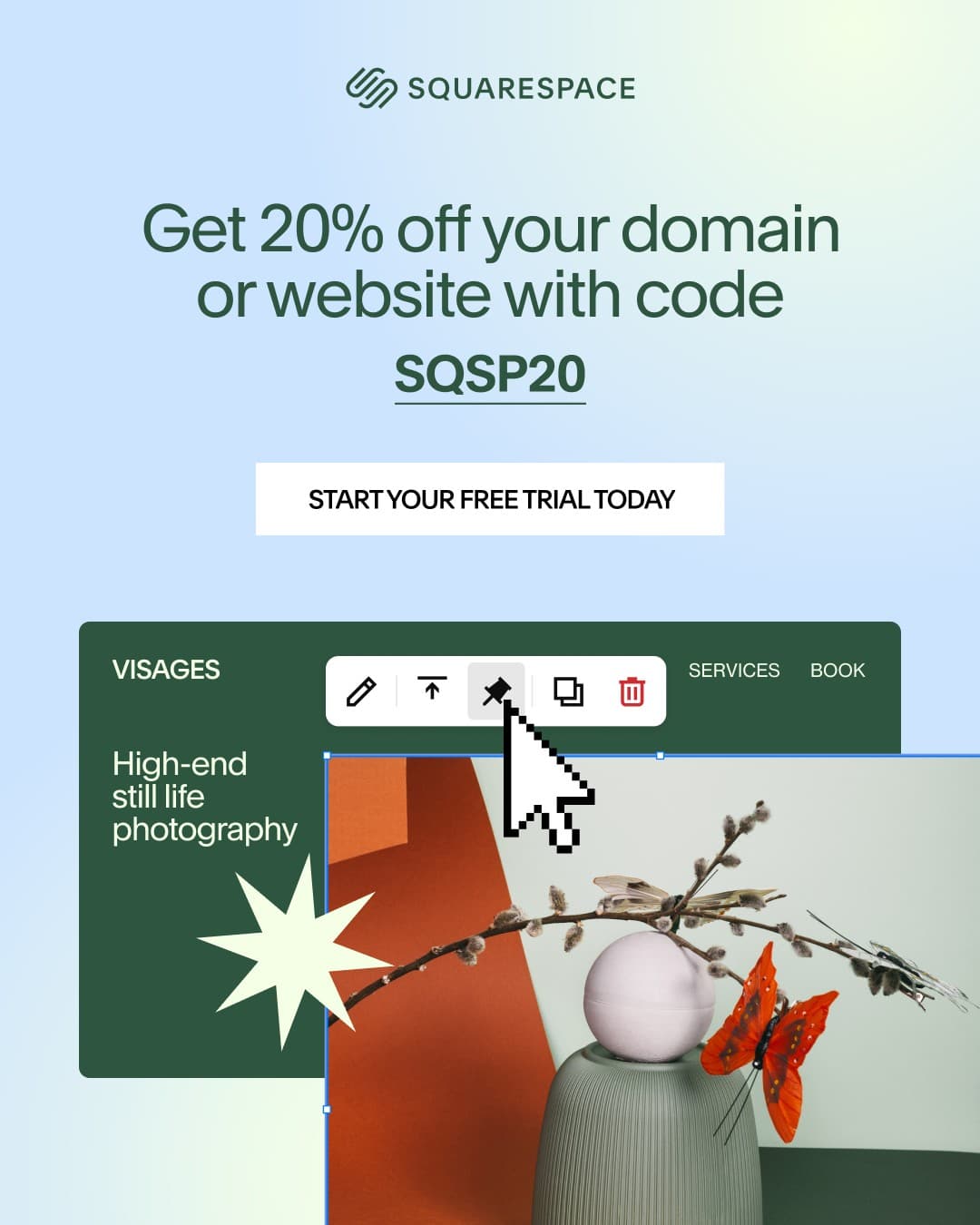 Squarespace · Offer-First Banner ad