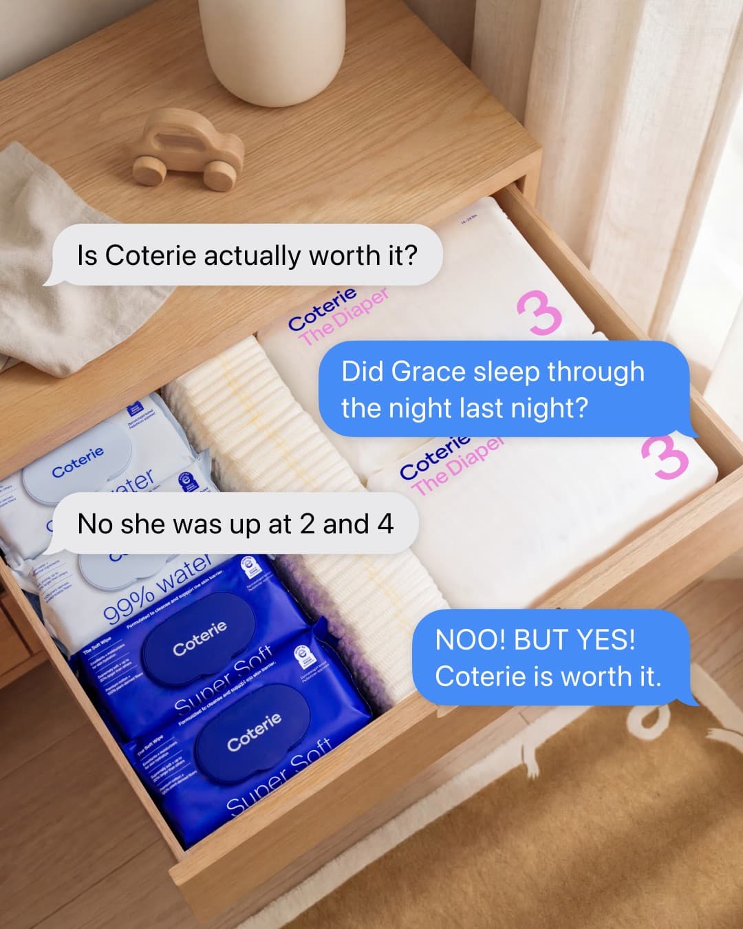 Coterie Baby · Text Message ad
