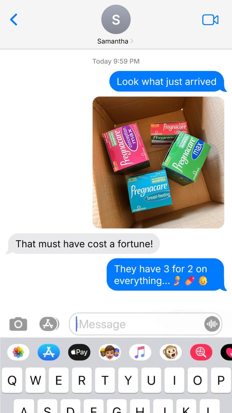 Vitabiotics · Text Message ad