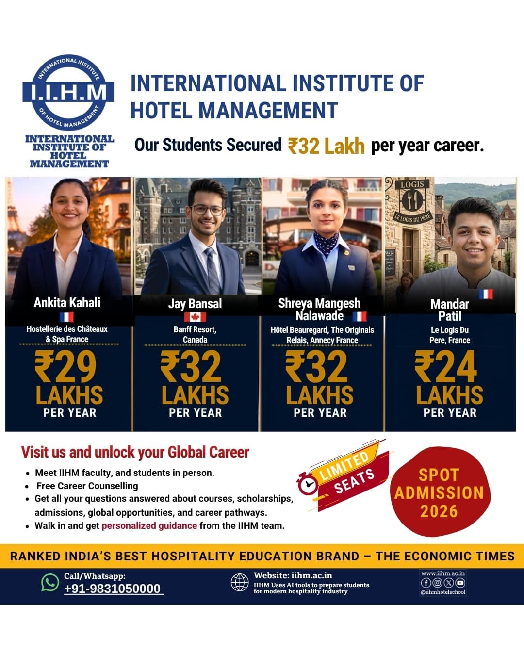 IIHM, International Institute of Hotel Management ยท Social Proof Mashup ad
